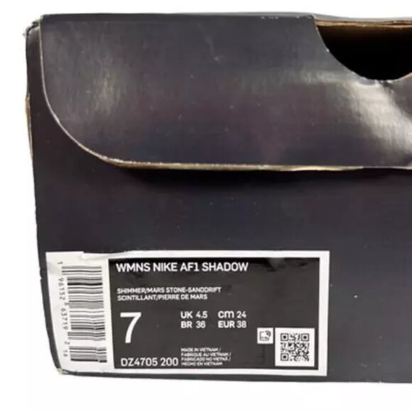 Nike Womens Air Force 1 Shadow Running Shoes Multicolor DZ4705-200 Leather 7M - Picture 12 of 12